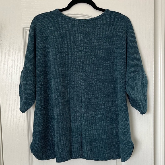 Max Studio Cozy Teal Top - 1X - Picture 8 of 8